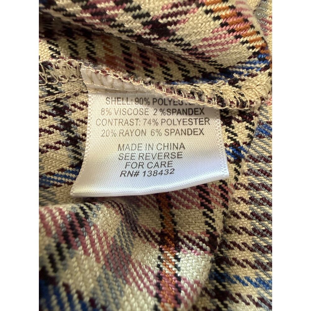 ModCloth Beige Plaid Mini Skirt with Black Trim - Picture 8 of 9